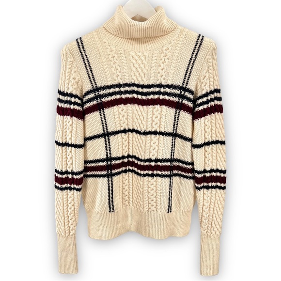 Joie Sweaters - [reposted] Joie Off White Wool Turtleneck Cable Knit Sweater